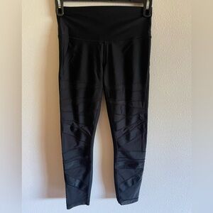 Rare Lululemon High Times Crop *Tech Mesh Leggings Size 8